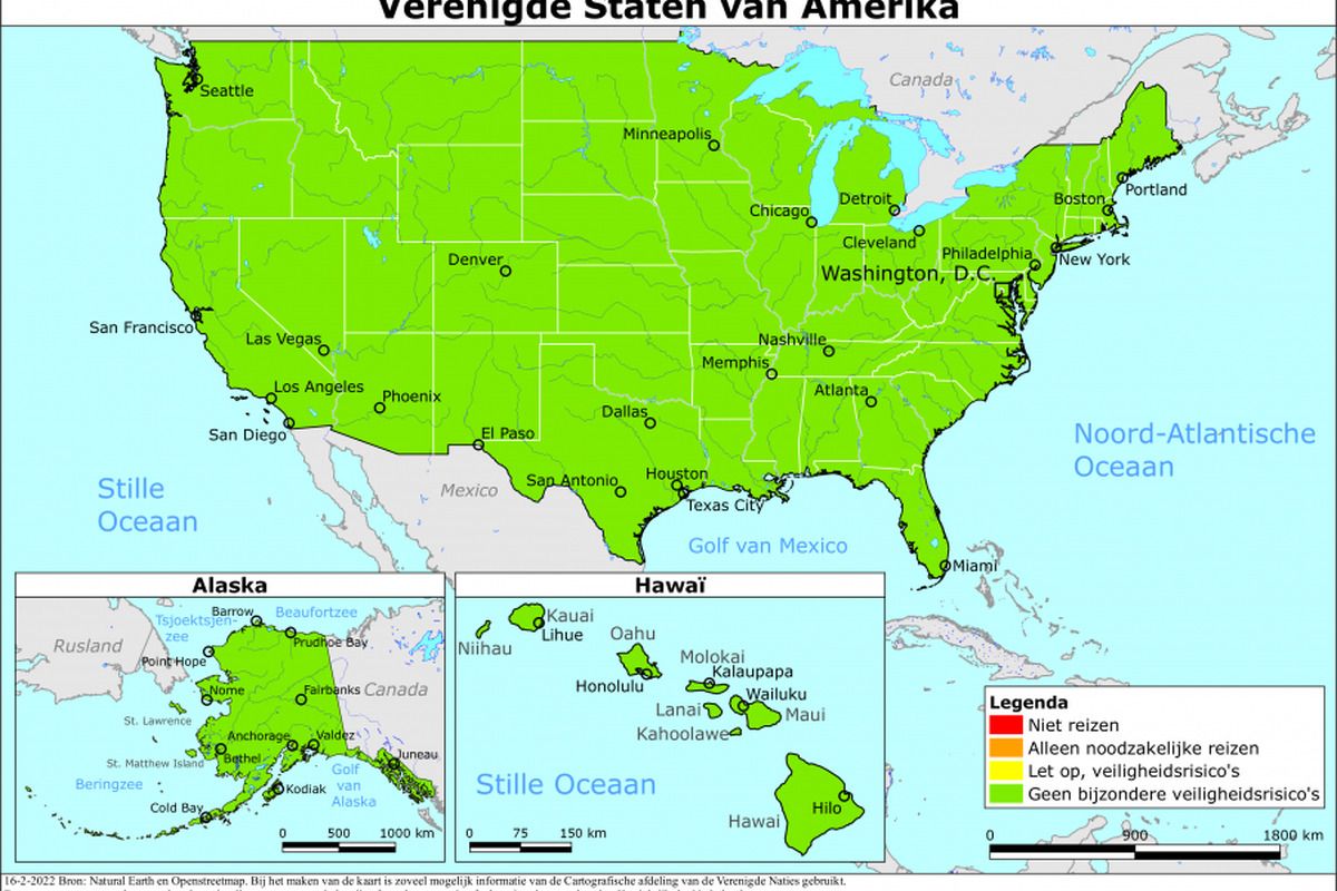 Reisadvies Verenigde Staten van Amerika