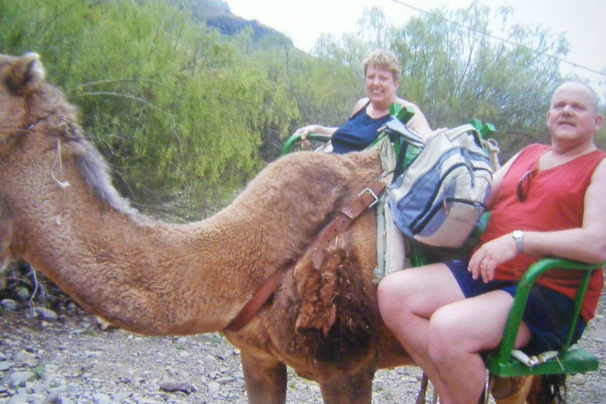 Op kamelensafari met mijn man