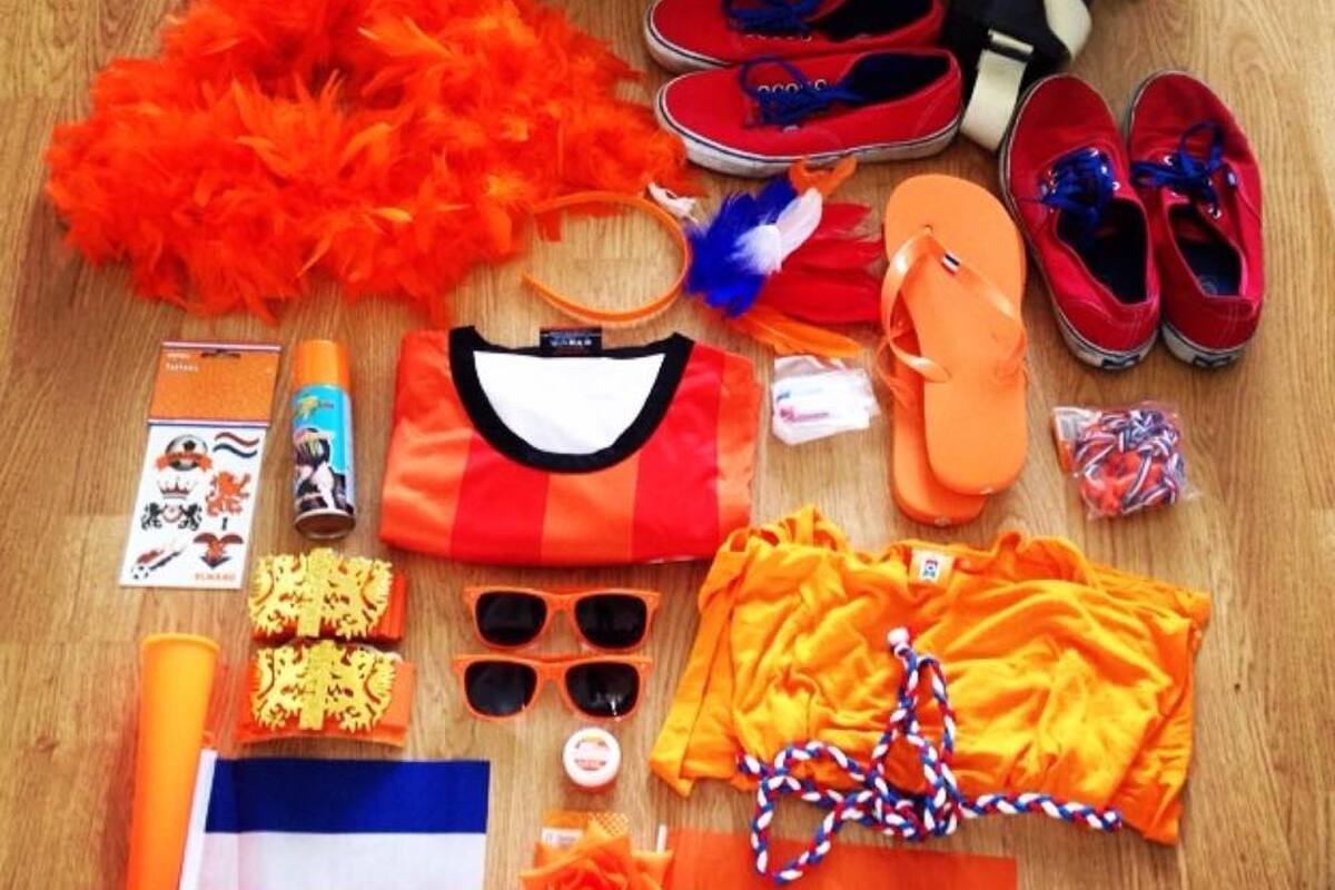 Voorbereiding voor oranje kleding