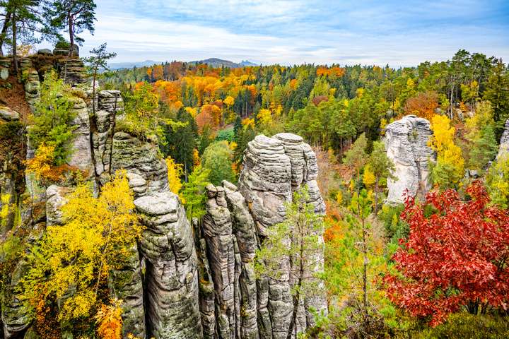 Rotsen van Prachov in het Boheems Paradijs