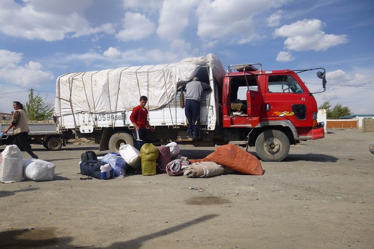 Het transport terug naar Ulaanbaatar