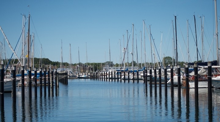 Haven Kiel met bootjes