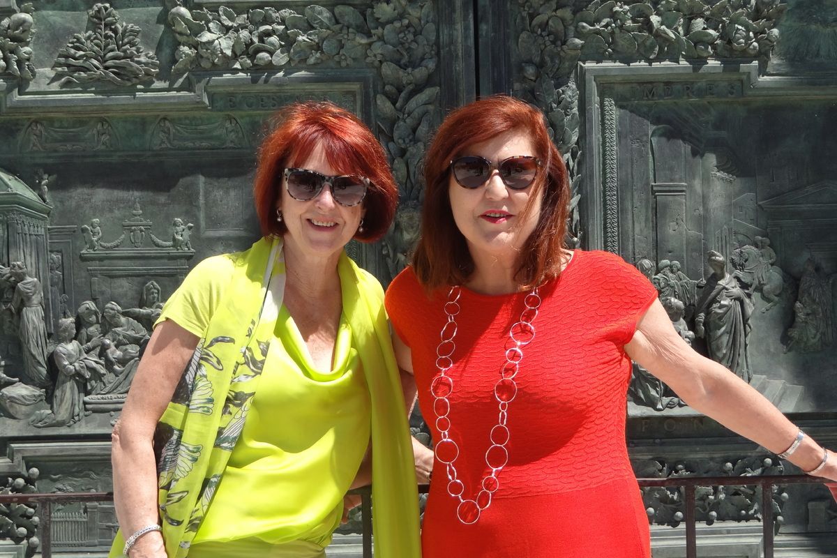 Op de foto in Pisa