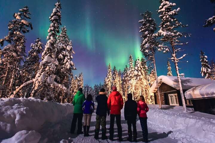 Fins Lapland met het Noorderlicht