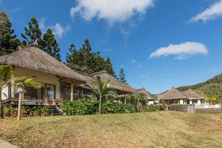 De huisjes van Ferney Nature Lodge