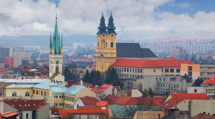 Uitzicht op de stad Nitra - Slowakije