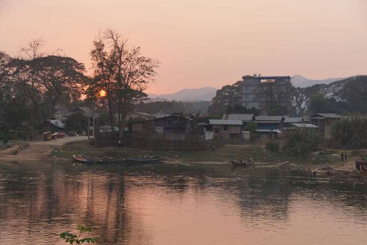 Zonsondergang Hsipaw