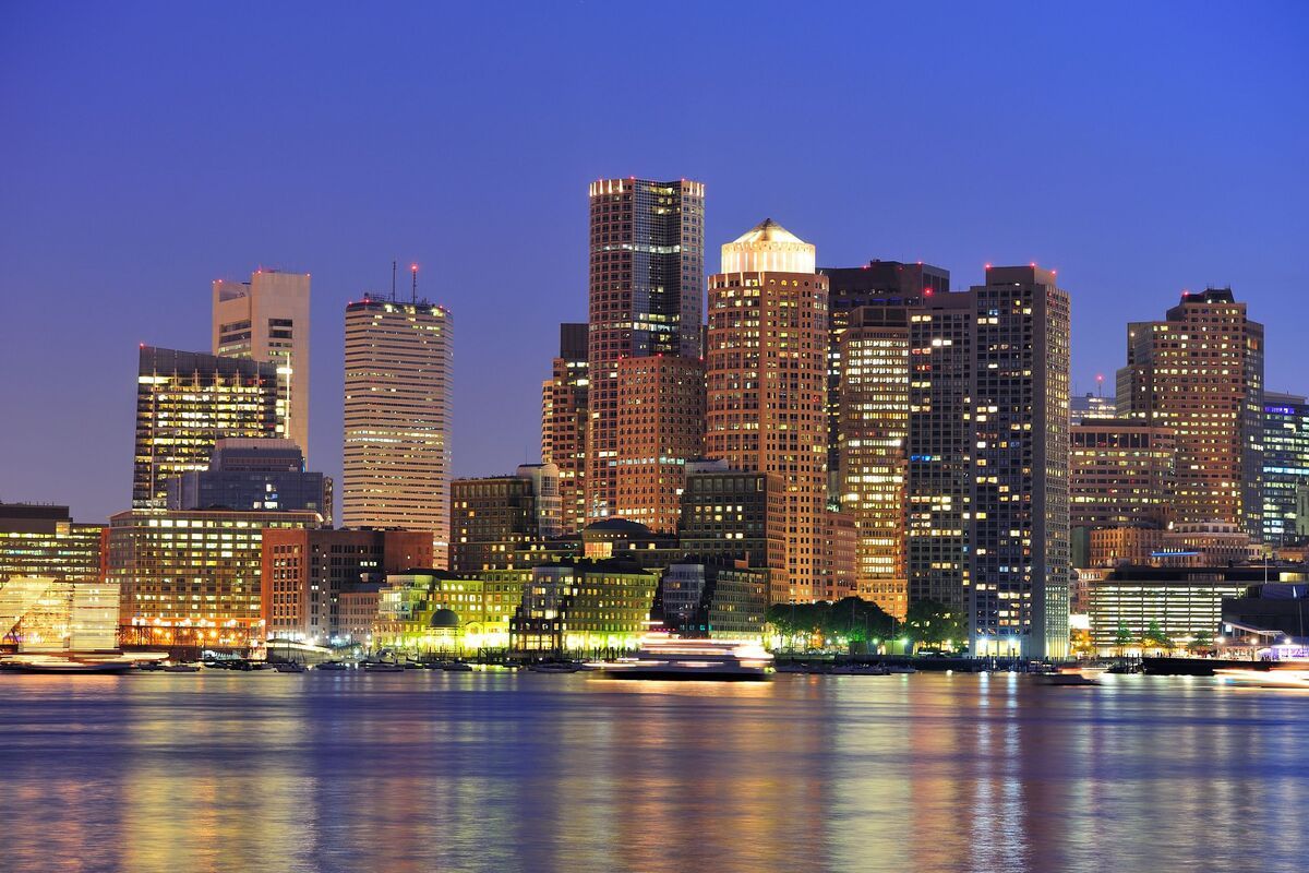Skyline Downtown Boston, Amerika