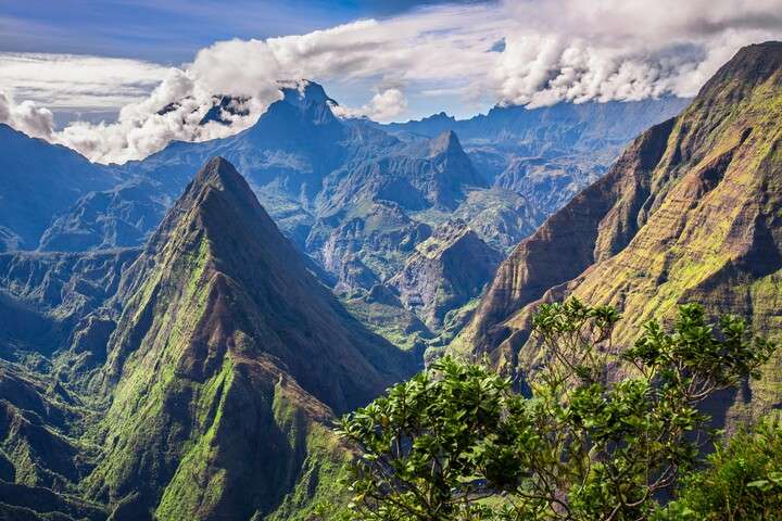De vulkaankrater Mafate op la Réunion