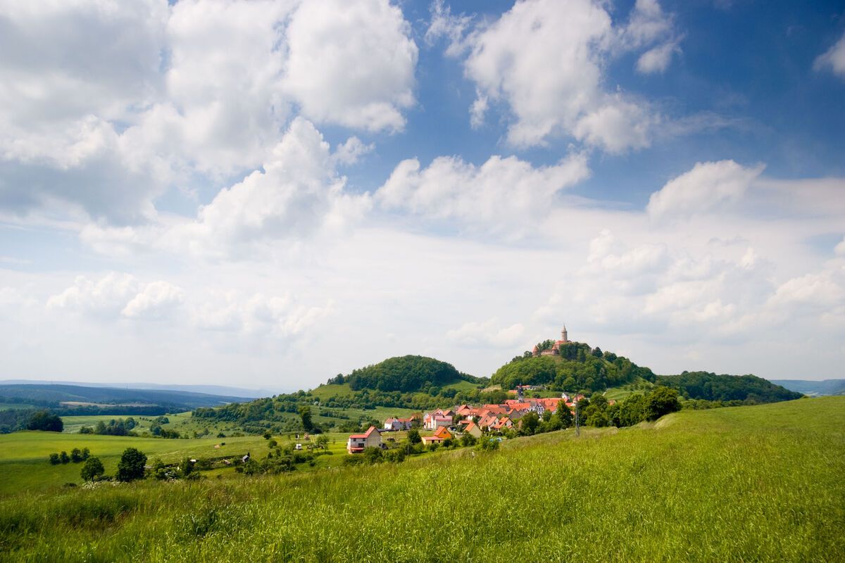 Kasteel Leuchtenburg platteland Thuringen
