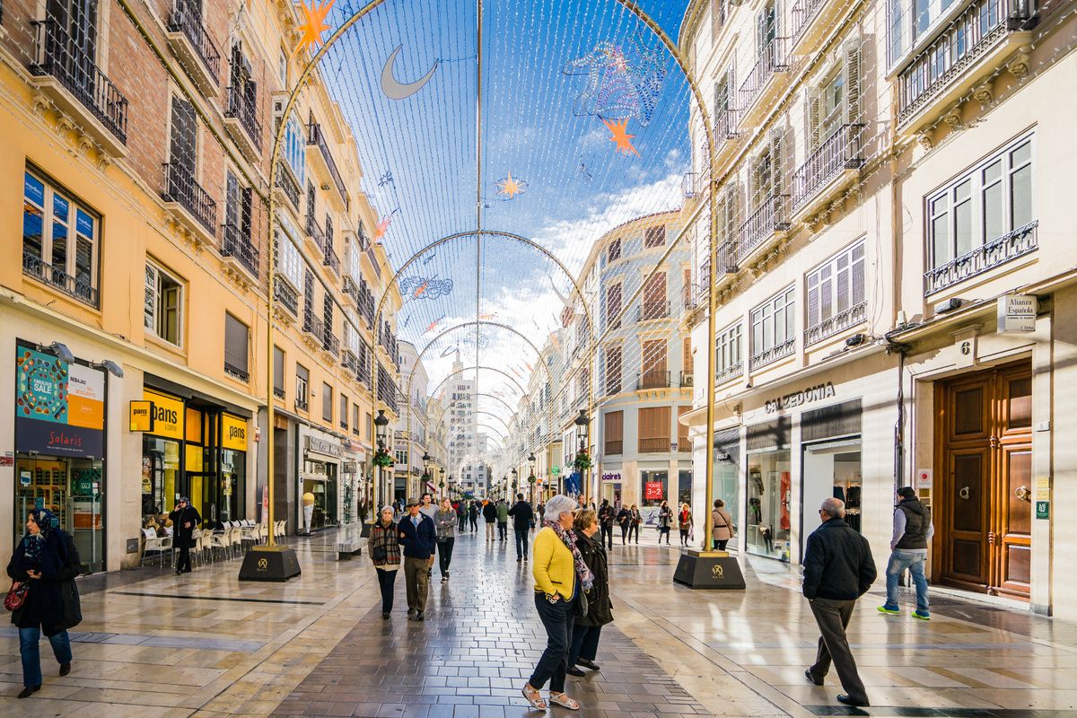 Winkelstraat in Málaga