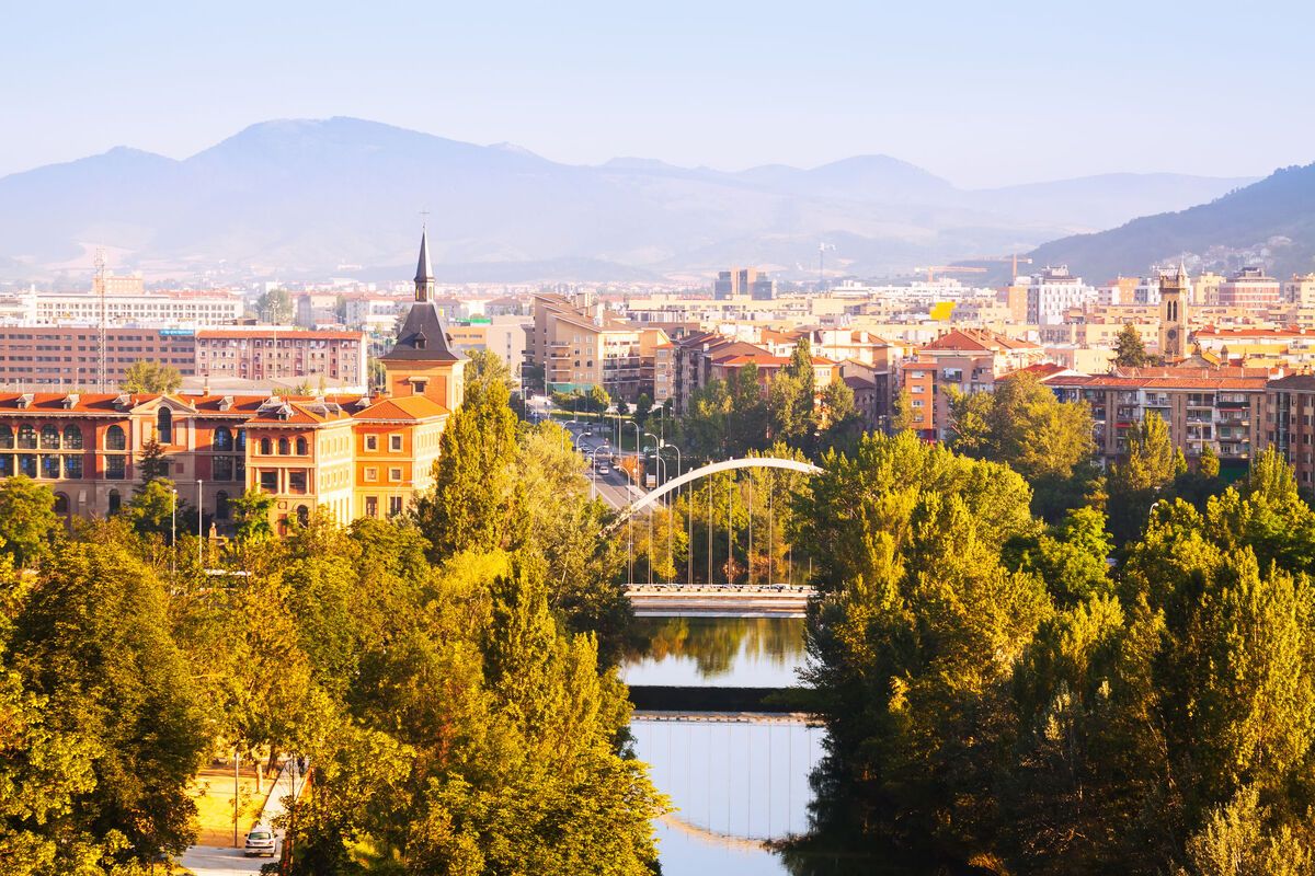 Zonnige dag in Pamplona - Spanje
