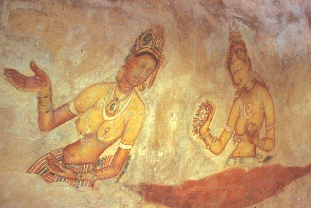 De rots van Sigiriya in Sri Lanka