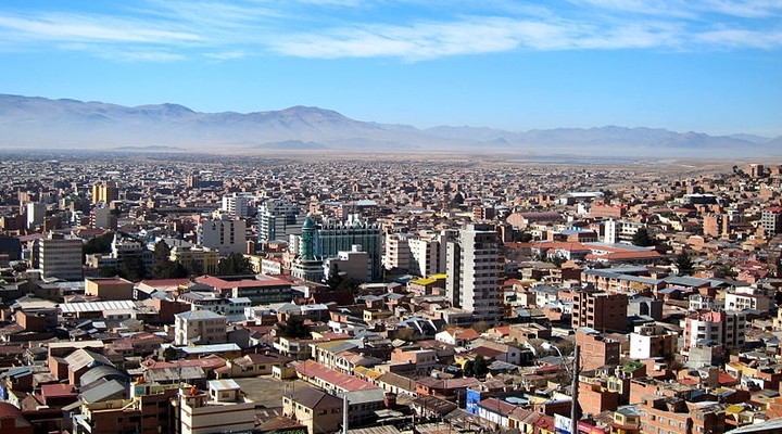 Uitzicht op de stad Oruro