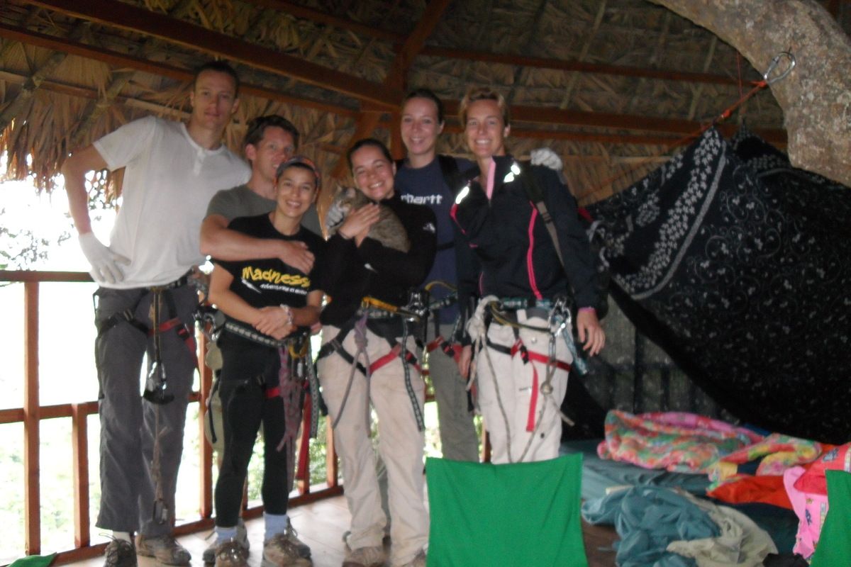 De groep tijdens de experience