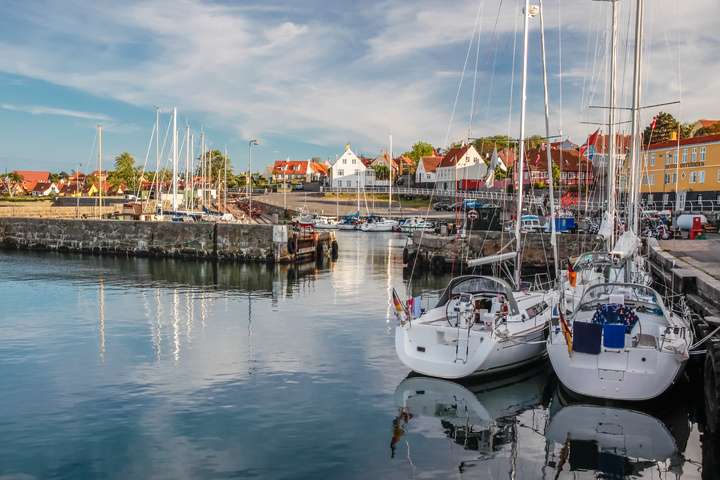 De haven van Bornholm