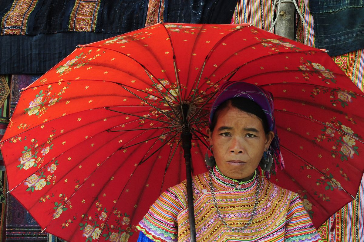 Een parasol tegen de zon