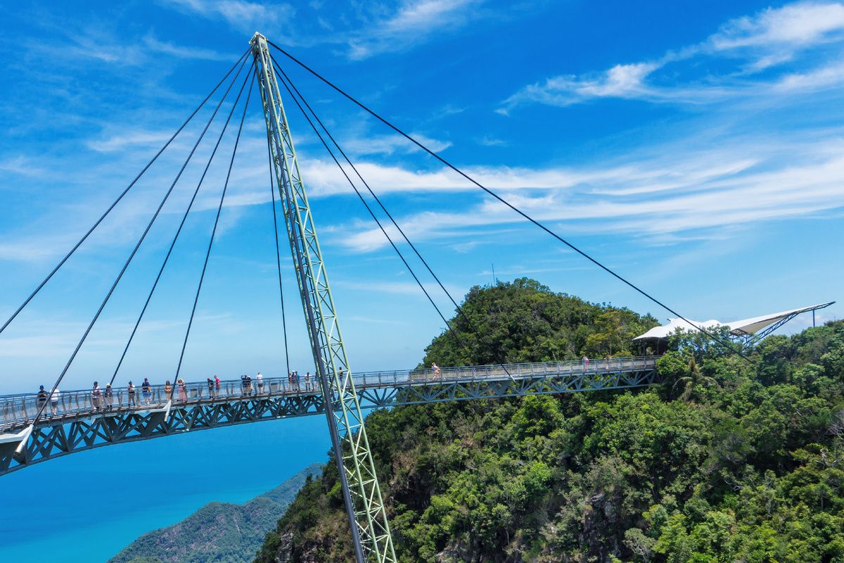 Langkawi Sky bridge over de jungle