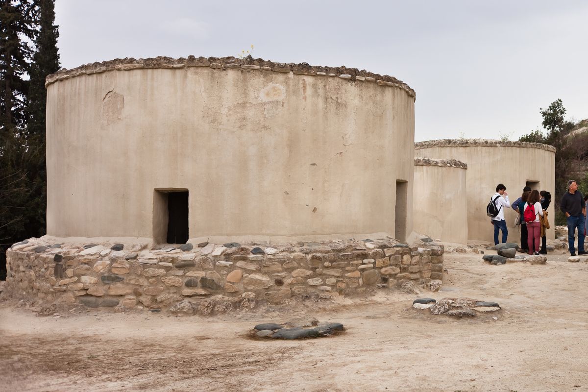 Een van de huizen bij Choirokoitia
