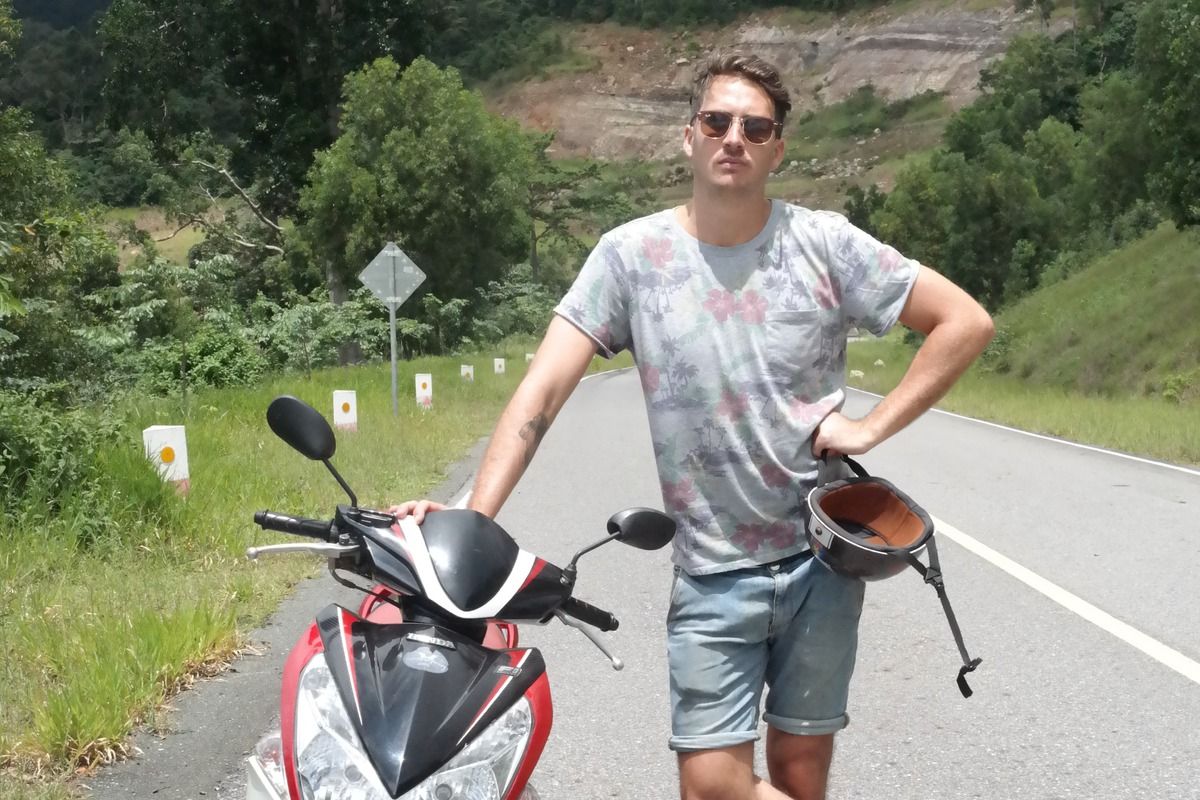Touren op de scooter