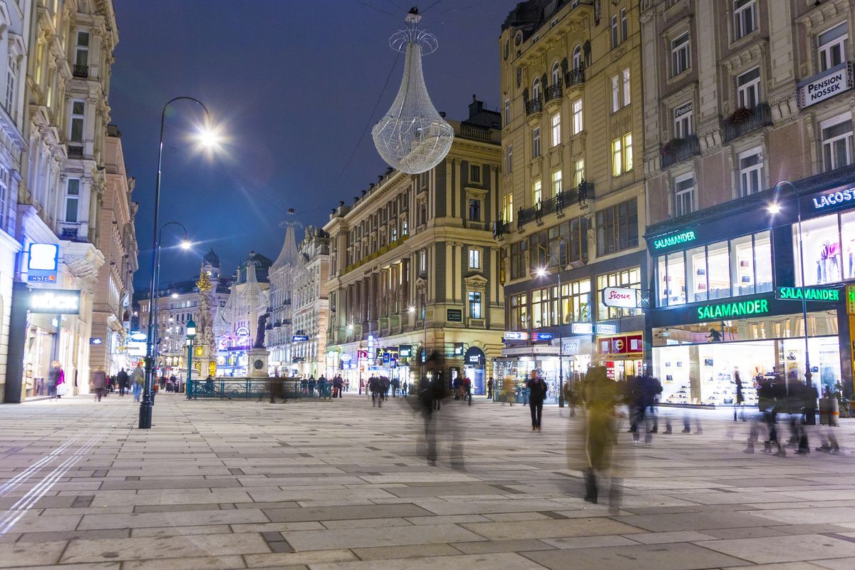 Winkelstraat in Wenen