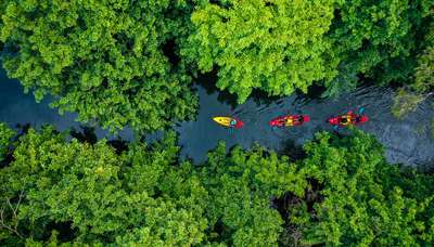 Kayakken over de Tamarin River
