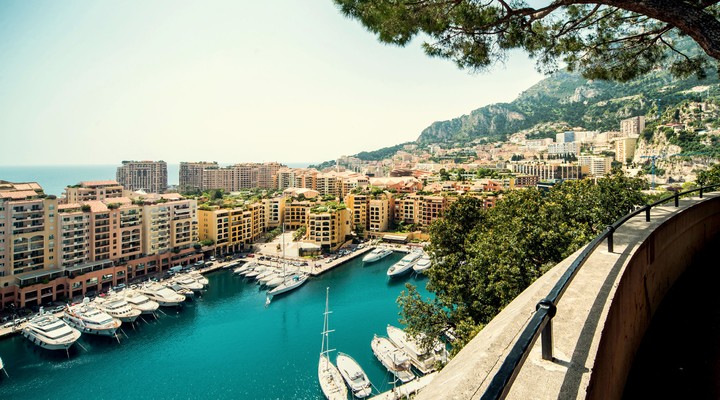 Uitzicht op Fontvieille Vorstendom Monaco