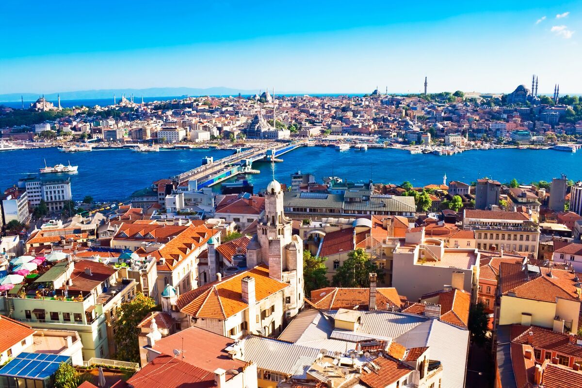 Uitzicht op de stad Istanbul