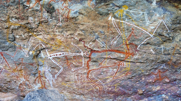 Aboriginal rotstekeningen in Kakadu National Park