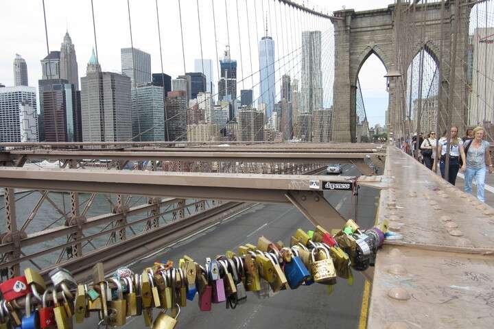 Slotjes op de Brooklyn Bridge
