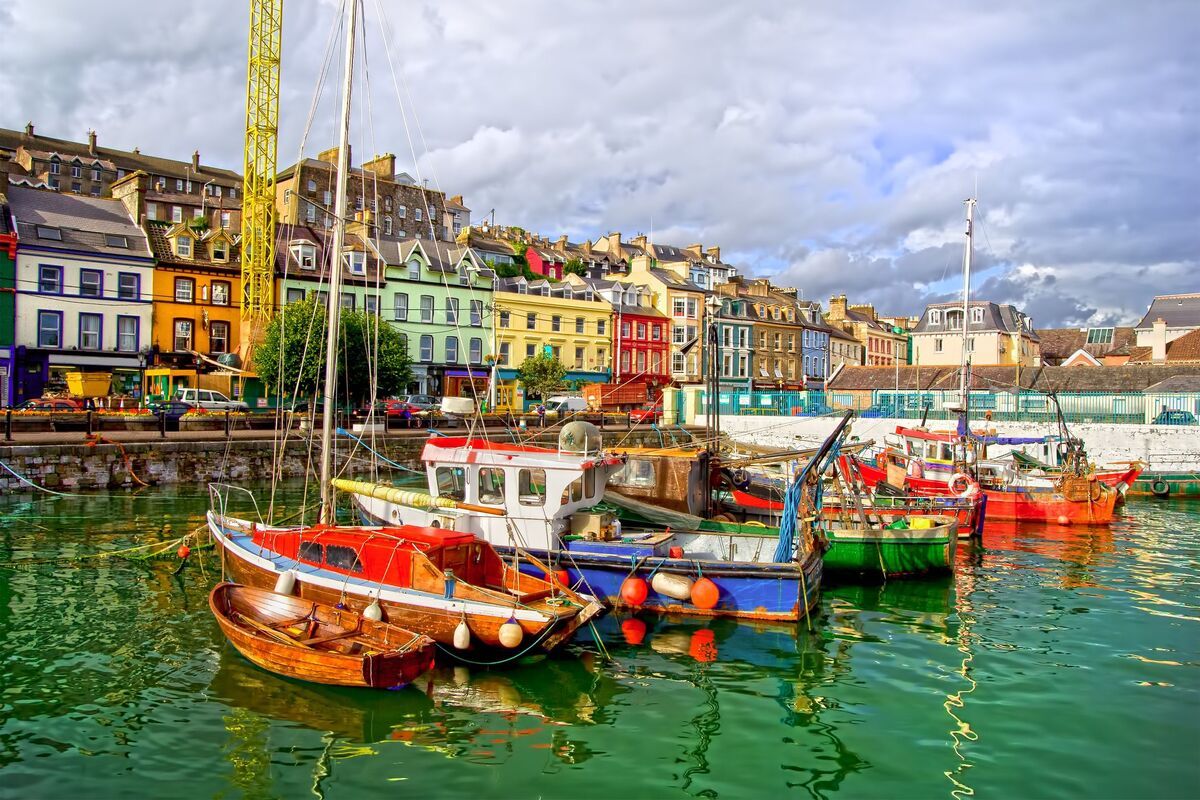 De gekleurde huisjes van Cobh