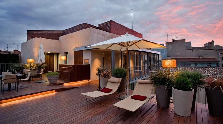 Het terras van het Mercer Hotel Barcelona