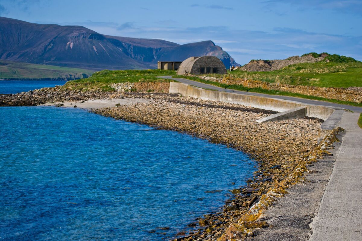 Landschap van een Orkney eiland