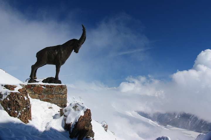 Hoge berg Piz Nair, hiken, Graubunden