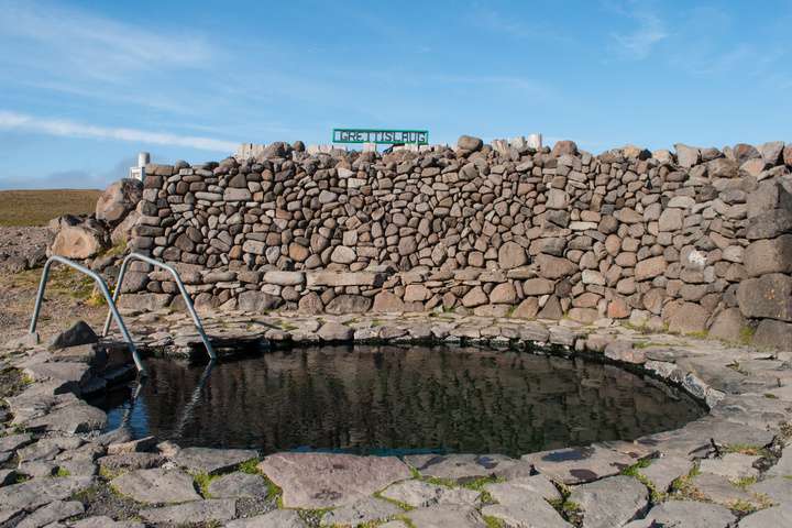 Het warme bad van de Grettislaug 