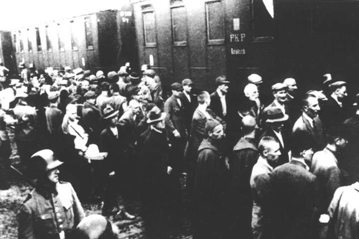 Eerste gearriveerde joden in Auschwitz