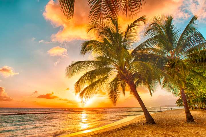 Prachtige zonsondergang op Barbados