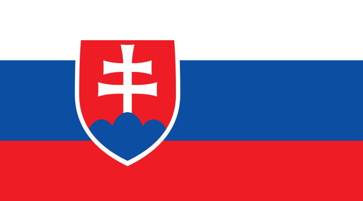 De huidige vlag van Slowakije