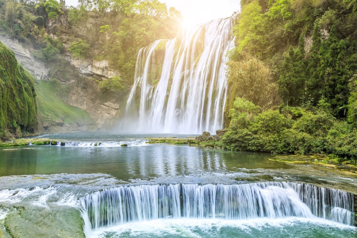 Onderdeel van de grootse Huangguoshuwaterval