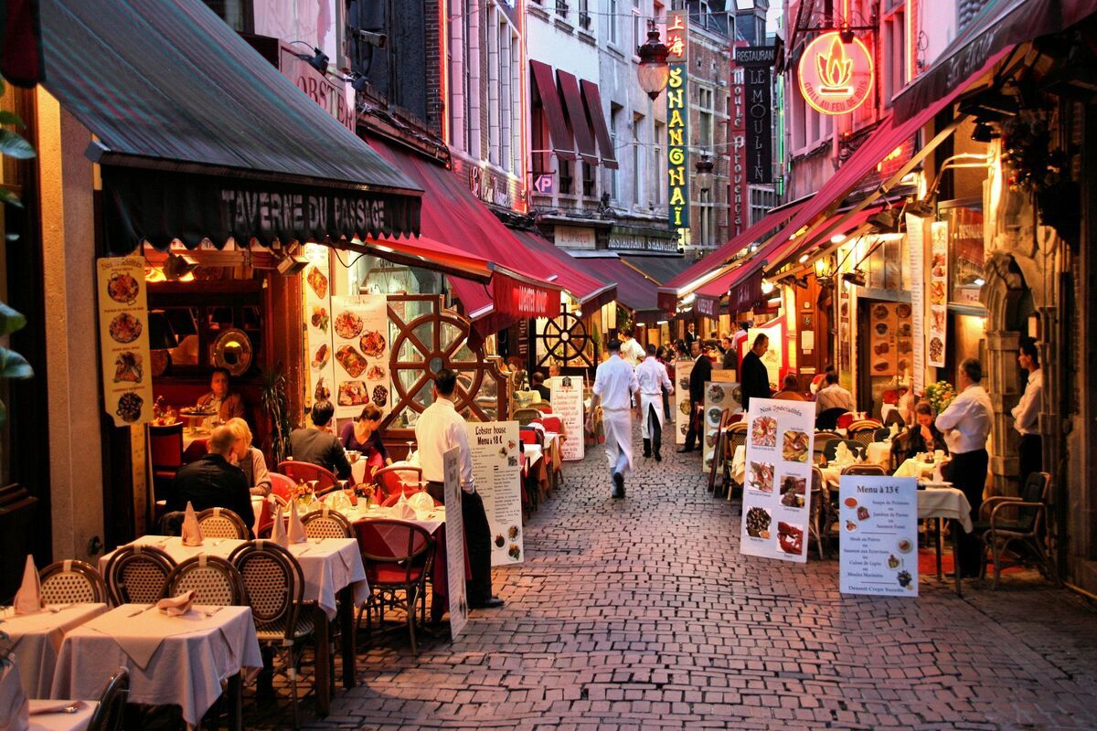 Rue des Bouchers Brussel restaurants Belgie