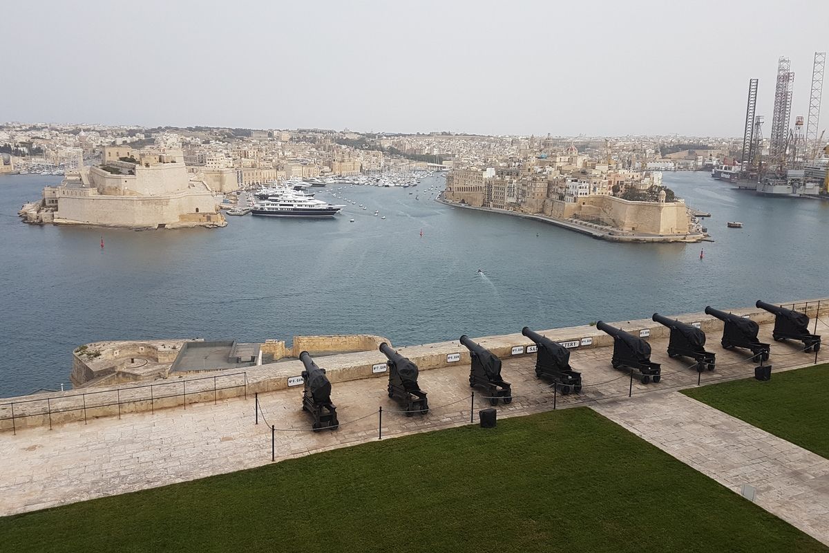 Uitzicht vanaf de Upper Barrakka Gardens