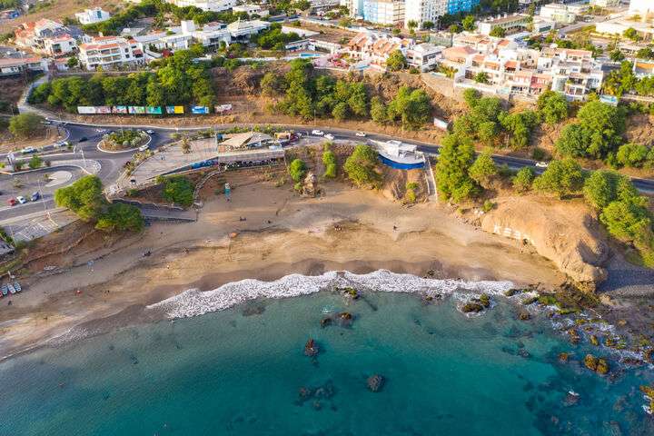 De hoofdstad Praia op Santiago