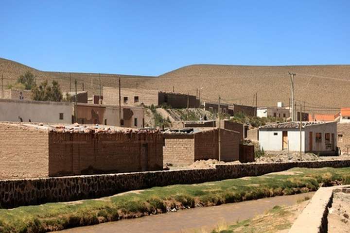 Rustig, armer dorp in Argentinië