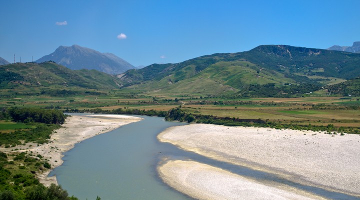 Bergachtig landschap in Albani
