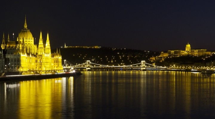 de skyline van Boedapest
