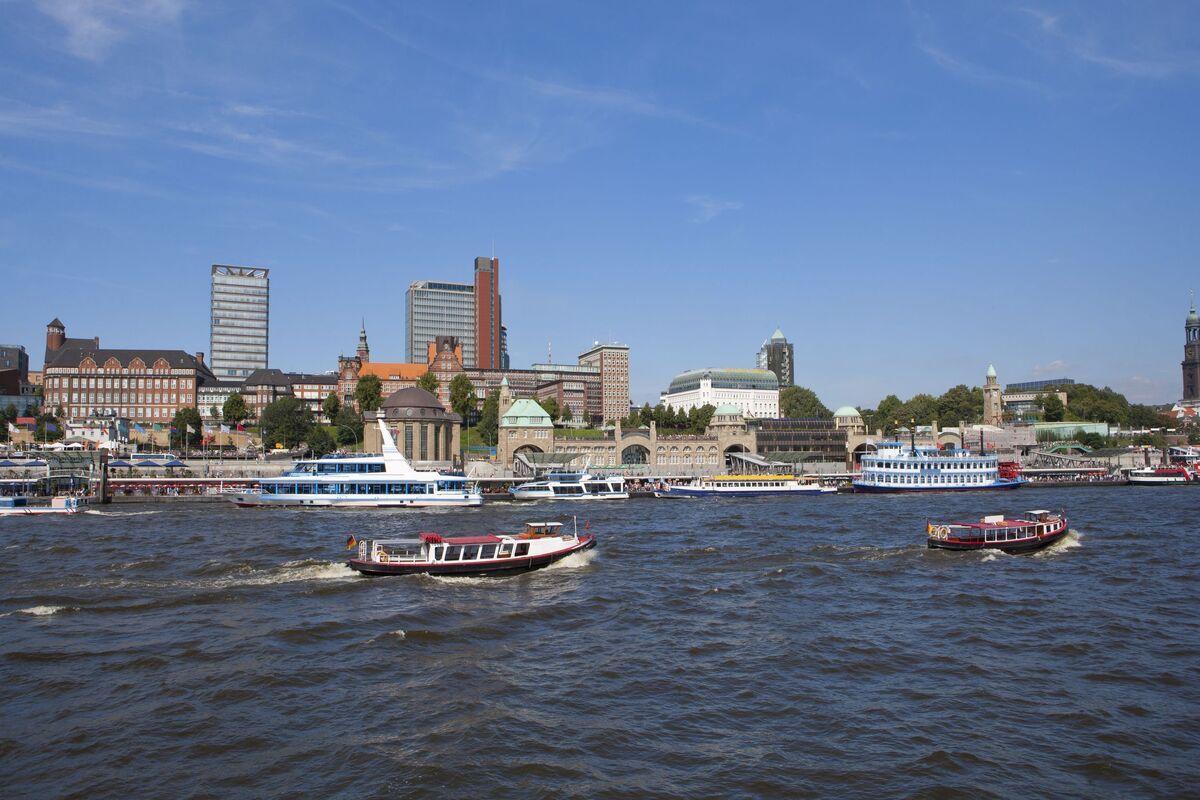 Skyline Hamburg Duitsland