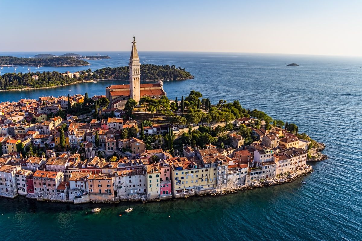 Rovinj, aan de westkust van Istri