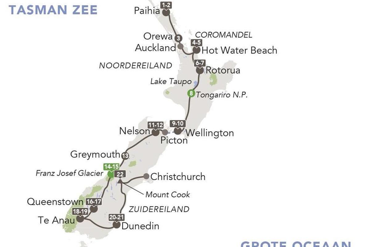 New Zealand route