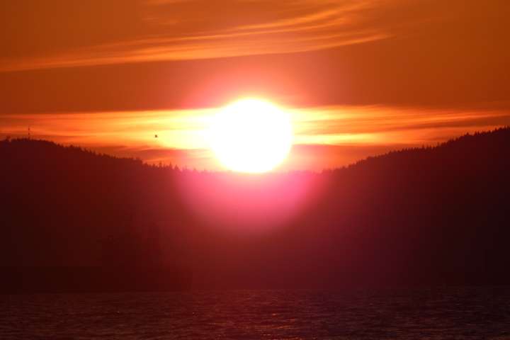 Zonsondergang in Vancouver