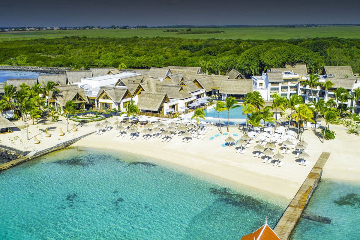 Luchtfoto van het resort